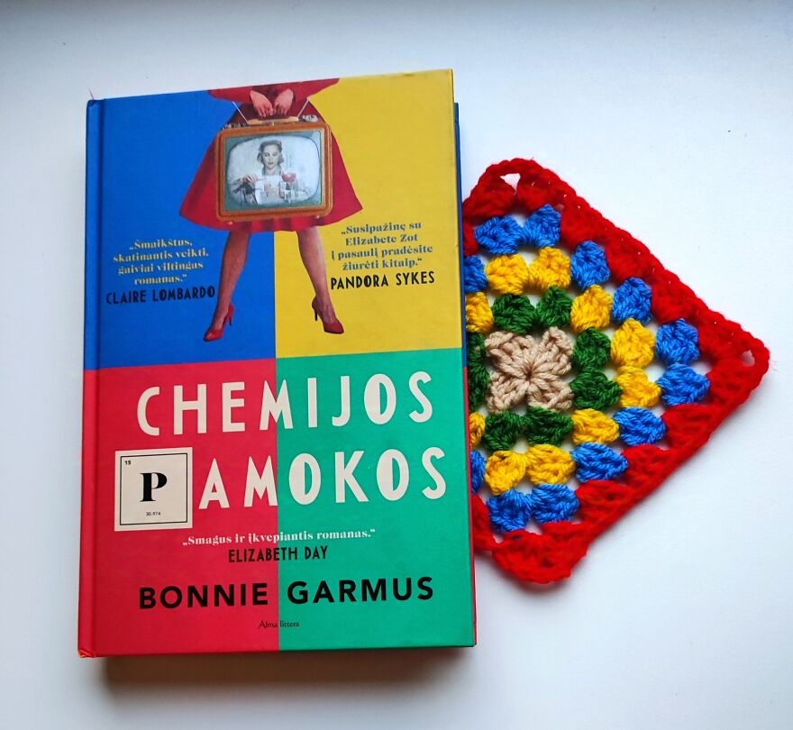 Violeta's Book Blanket, 96 Granny Squares Based On Book Covers