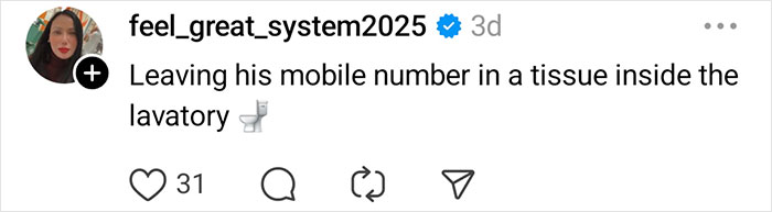 Screenshot of a social media post describing an unhinged thing flight attendants saw a passenger do on a flight.