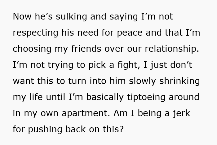 Text excerpt about boyfriend ban friends and partner standing up for friendships amid relationship conflict. Text excerpt about boyfriend ban friends and partner standing up for friendships amid relationship conflict.