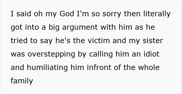 Text describing a family argument involving the late brother-in-law at Thanksgiving causing trauma to kids and confusion. Text describing a family argument involving the late brother-in-law at Thanksgiving causing trauma to kids and confusion.