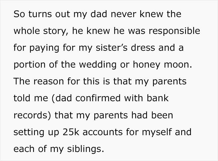 Text discussing a woman witnessing her sister turn into a bridezilla, leading to a messy family meeting. Text discussing a woman witnessing her sister turn into a bridezilla, leading to a messy family meeting.