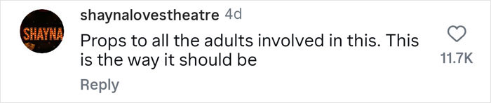 Comment on social media praising the adults involved, saying this is the way it should be, with 11.7K likes, related to woman with 7 parents story. Comment on social media praising the adults involved, saying this is the way it should be, with 11.7K likes, related to woman with 7 parents story.