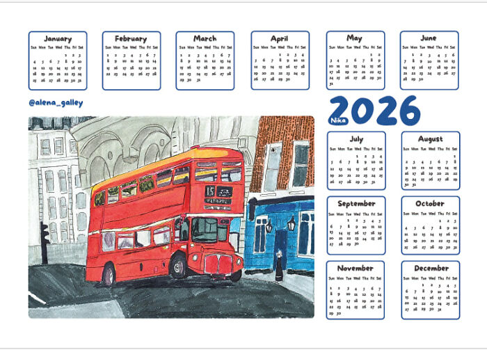 I&rsquo;m An Art Teacher, And For New Year&rsquo;s I Wanted My Students To Feel Like Real Artists - So I Turned Their Drawings Into Wall Calendars.