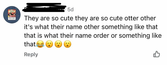 Screenshot of a social media comment showing confusion and brain struggle to understand text clearly.