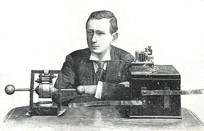 Ilustração vintage de um homem com equipamento telegráfico antigo representando o impacto do código SOS em missões de resgate. Ilustração vintage de um homem com equipamento telegráfico antigo representando o impacto do código SOS em missões de resgate.