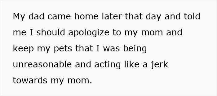 Text on white background describing a teen’s struggle to give gifted chinchillas proper care despite mom’s disapproval. Text on white background describing a teen’s struggle to give gifted chinchillas proper care despite mom’s disapproval.