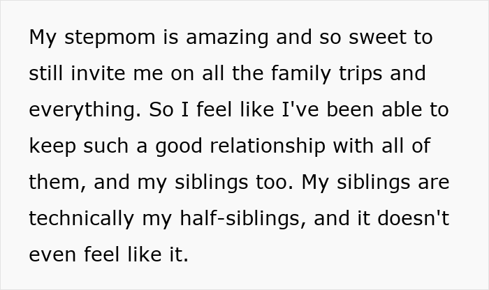 Woman shares why she has 7 parents, describing strong family bonds and close relationships with stepmom and siblings online.
