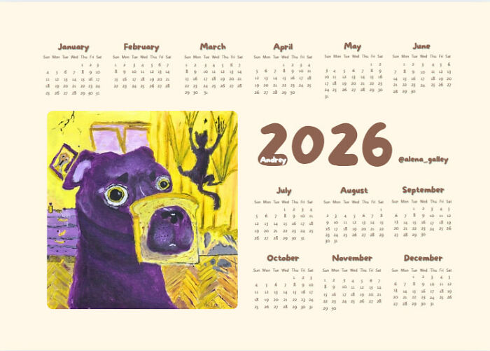 I&rsquo;m An Art Teacher, And For New Year&rsquo;s I Wanted My Students To Feel Like Real Artists - So I Turned Their Drawings Into Wall Calendars.