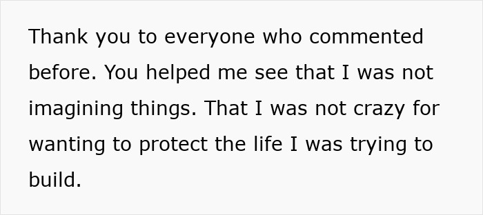 Text post thanking commenters for support and realizing manipulative control by MIL's "generous" gift affecting her life. Text post thanking commenters for support and realizing manipulative control by MIL's "generous" gift affecting her life.