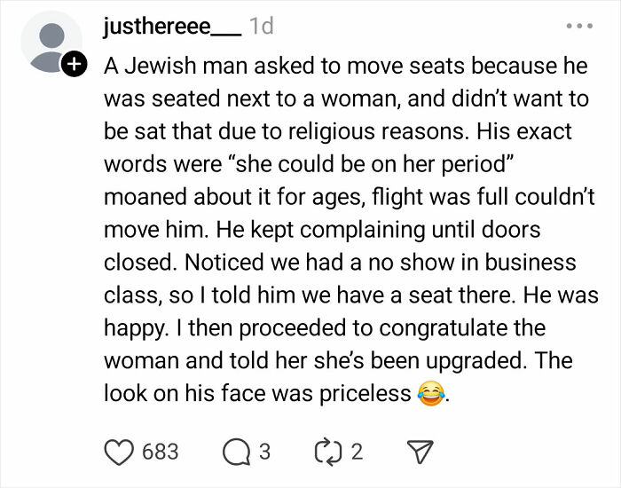 Passenger complaint and seat change story, one of the most unhinged things flight attendants saw on a plane.
