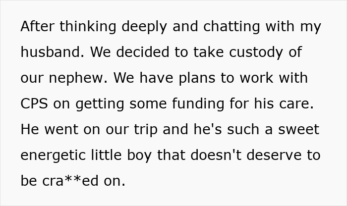 Text block describing a mom of 6 feeling stressed and overwhelmed while babysitting her brother&rsquo;s son after he blocks her number.