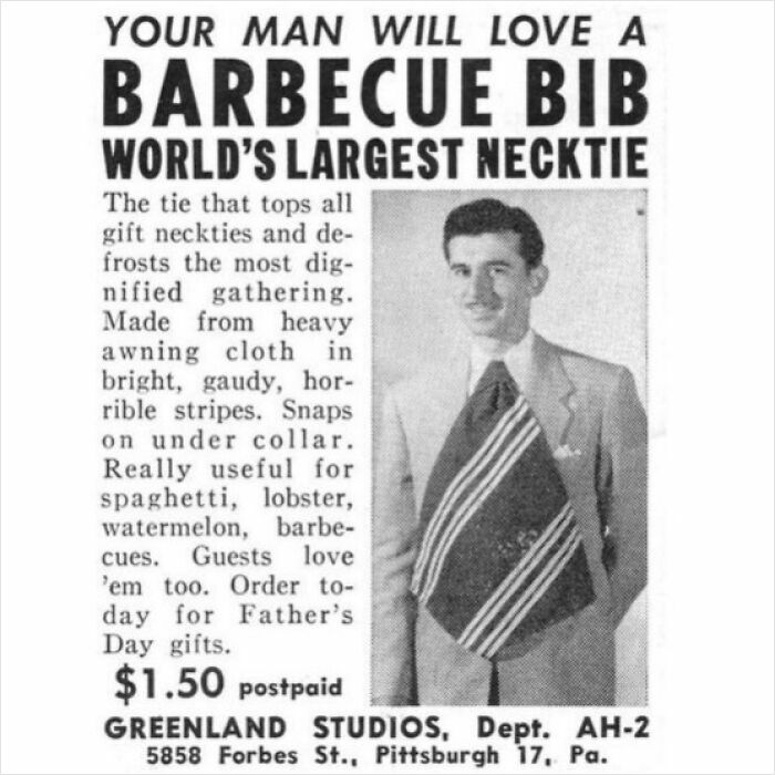 "Made From Heavy Awing Cloth In Bright,gaudy, Horrible Stripes." What The Well-Dressed Sleazeball Wears To Lunch