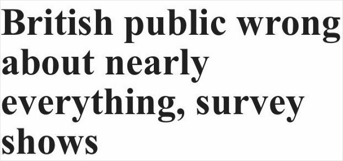 Headline in black text on a white background describing wild incidents and public survey results.