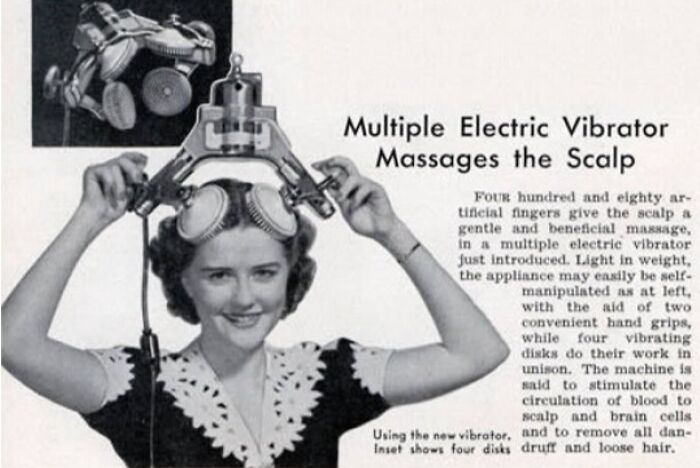 The “Multiple Electric Vibrator” Uses 480 Little Nubs To Rub Your Scalp, Stimulating Blood Flow And Supposedly Ridding You Of Dandruff And Loose Hair