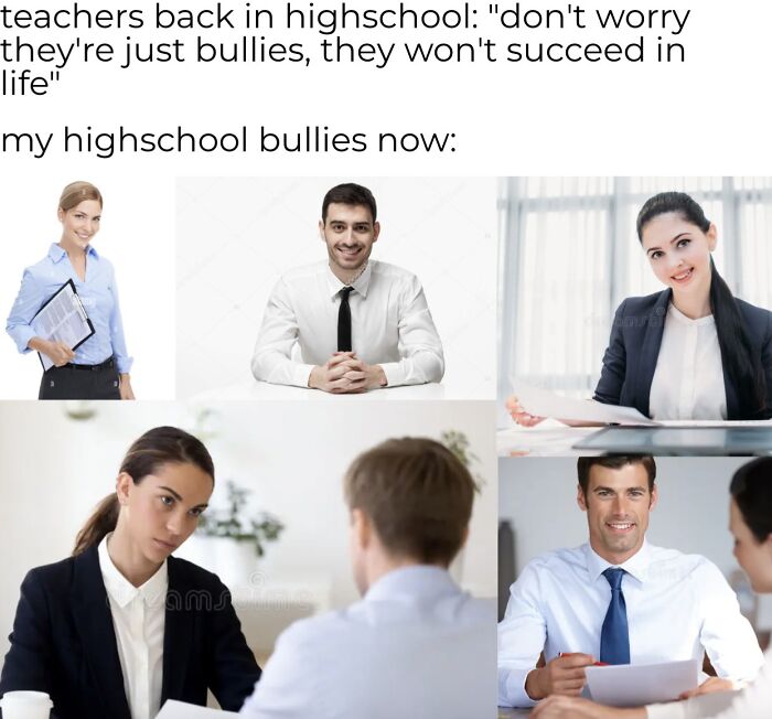 Collage of professional job interview scenes illustrating recruitment nightmares that are painfully relatable yet funny.