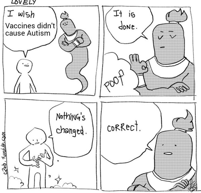 Cartoon showing a wish about autism debunked with humor, illustrating life with a spicy, neurodivergent brain experience.