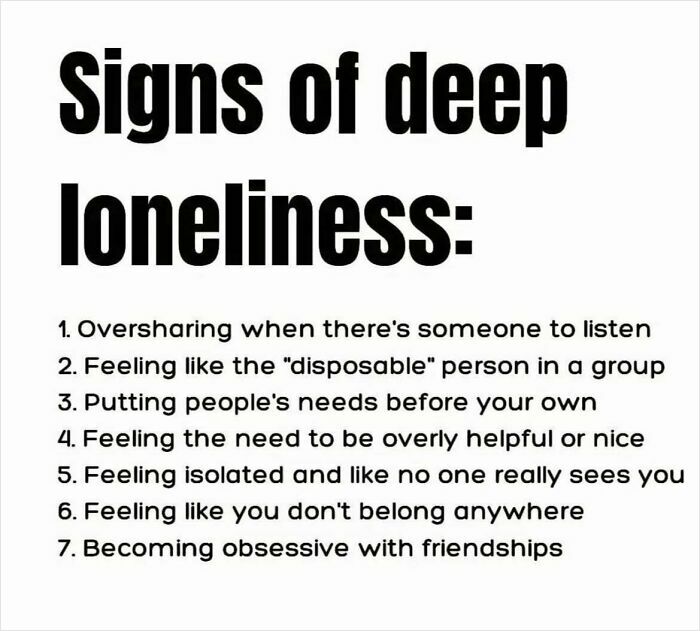 Signs of deep loneliness described in text, capturing challenges of life with a spicy, neurodivergent brain.