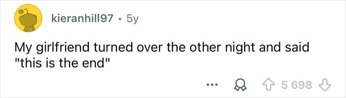 Reddit post showing a funny example of something people have heard someone say in their sleep.