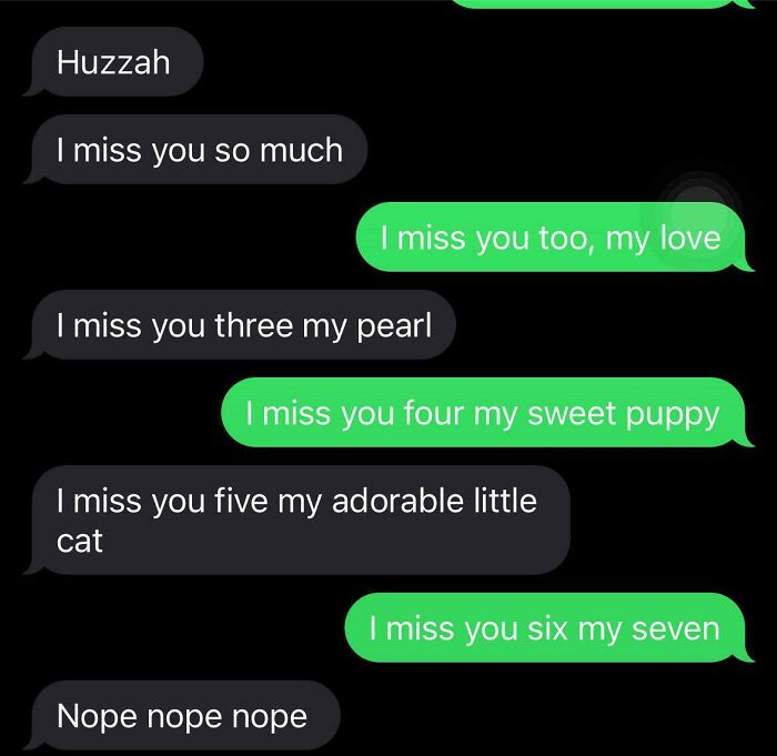 Text conversation showing playful and humorous messages shared between people, perfect for hilarious texts screenshot.