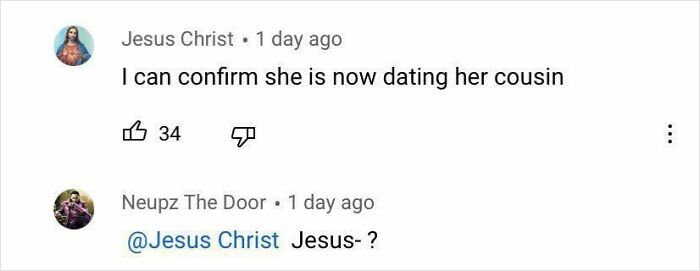 Screenshot of a social media comeback showing a comment and a quick witty reply in an online discussion thread.