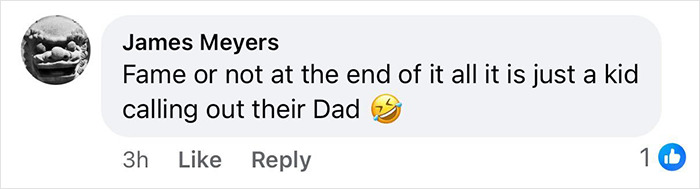 Comment on social media about Matt Damon's teen daughter roasting his red carpet pose with laughing emoji. Comment on social media about Matt Damon's teen daughter roasting his red carpet pose with laughing emoji.
