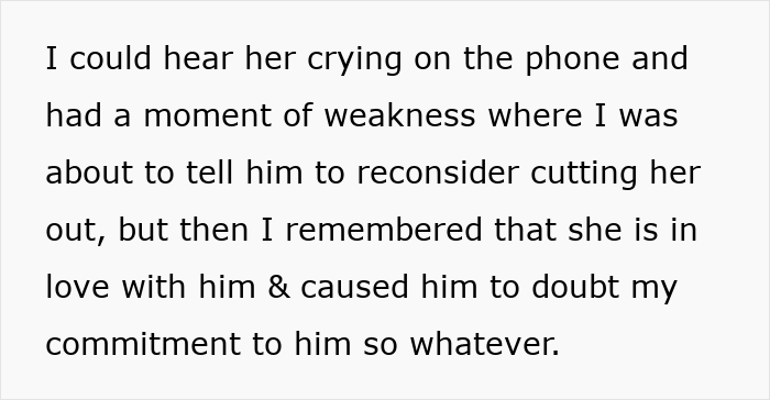 Text of a message describing a man spiraling over his fianc&eacute;e&rsquo;s tattoo designed by her ex, influenced by a jealous friend to postpone their wedding.