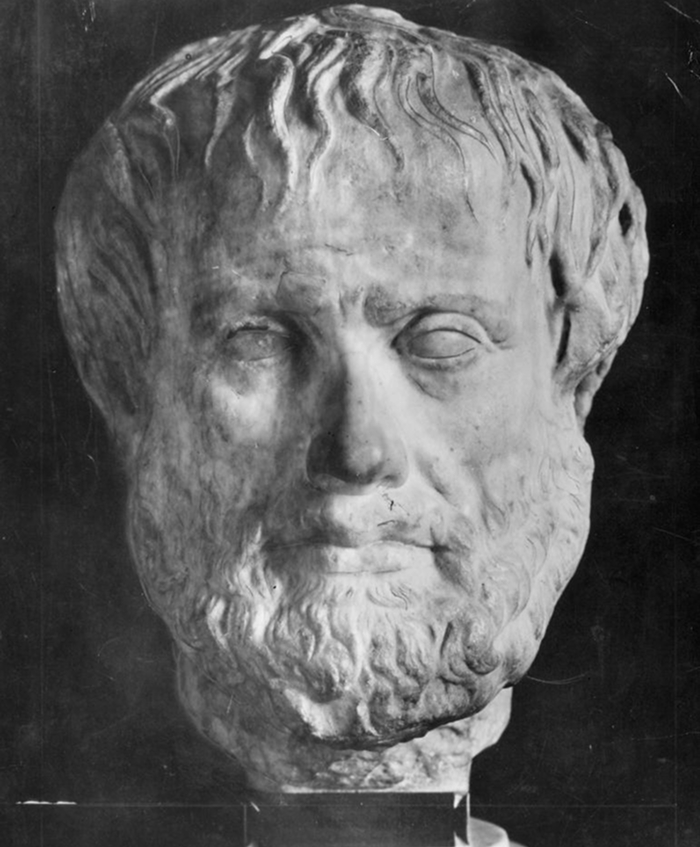 Marble bust of an ancient philosopher representing history of the oldest countries in the world.