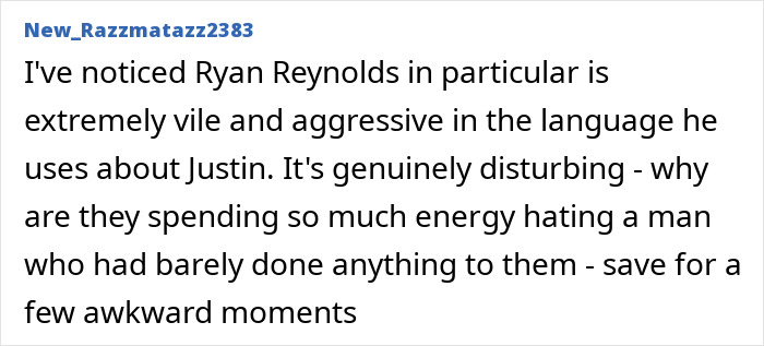Screenshot of a forum post criticizing Ryan Reynolds for a manipulative email to It Ends With Us author Colleen Hoover. Screenshot of a forum post criticizing Ryan Reynolds for a manipulative email to It Ends With Us author Colleen Hoover.