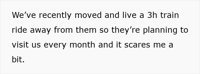 Text excerpt discussing concerns about visits from stepson after moving far, highlighting tensions in parenting teen stepson.