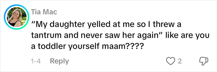 Screenshot of a social media comment reacting to a woman’s gentle reminder for grandma to not kiss her baby.