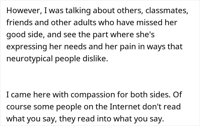 Article screenshot showing text excerpt about a parent wonders about making daughter attend birthday, expressing compassion Article screenshot showing text excerpt about a parent wonders about making daughter attend birthday, expressing compassion