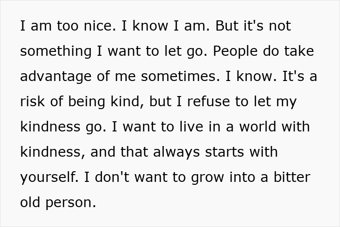 Text about woman&rsquo;s kindness and risks, related to friend staying during surgery recovery and unexpected 1,100-mile car drive.