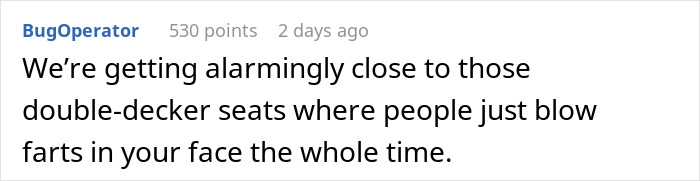 Reddit screenshot of furious passenger complaining about sardine can seating in new planes and double-decker seats Reddit screenshot of furious passenger complaining about sardine can seating in new planes and double-decker seats