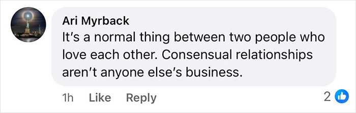 Gay couple responds screenshot showing comment defending their New Years Eve kiss as normal and consensual Gay couple responds screenshot showing comment defending their New Years Eve kiss as normal and consensual