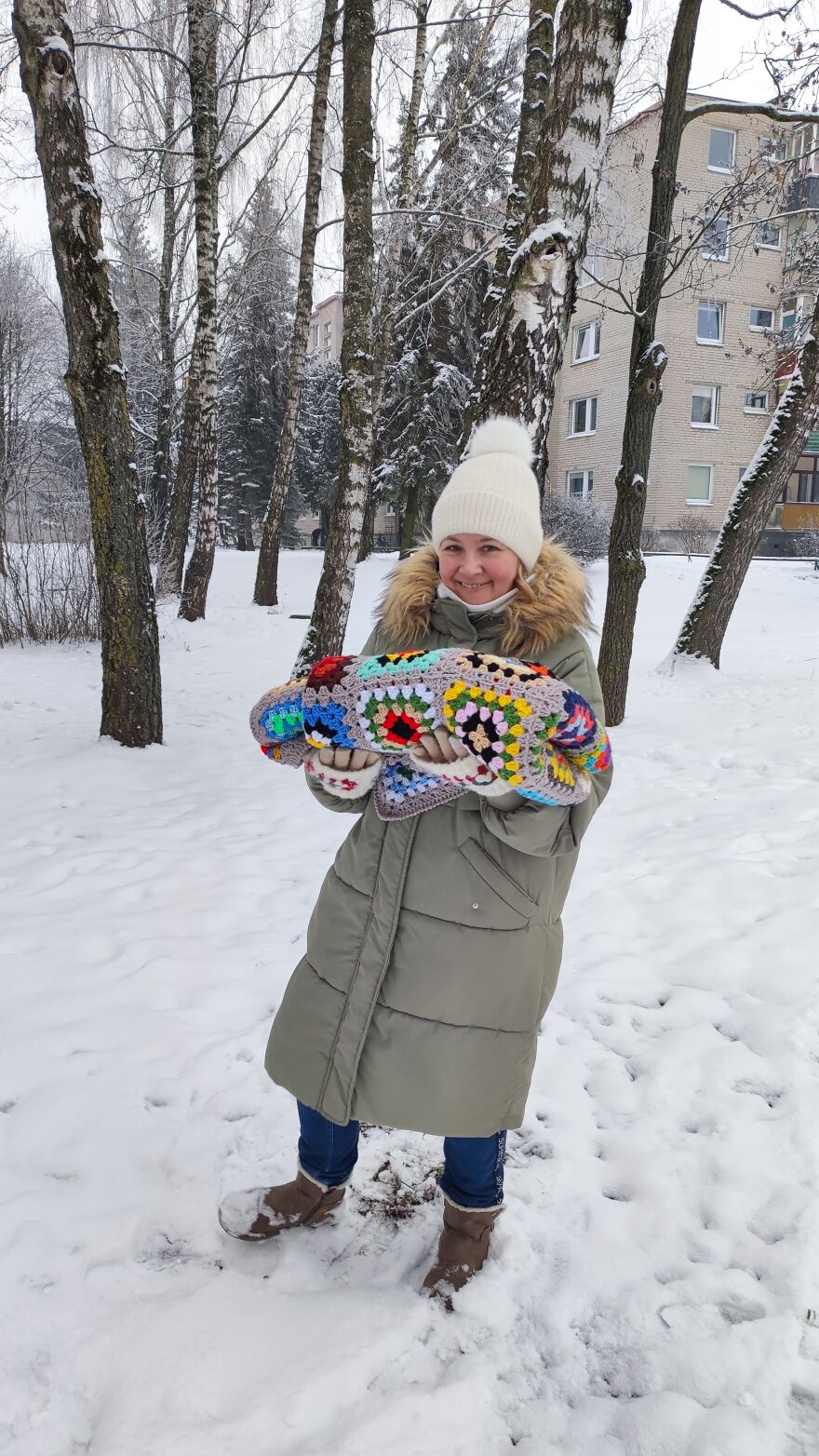 Violeta's Book Blanket, 96 Granny Squares Based On Book Covers