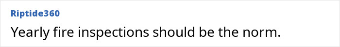 Comment reading yearly fire inspections should be the norm discussing fire safety after a horrific Swiss resort blaze incident.