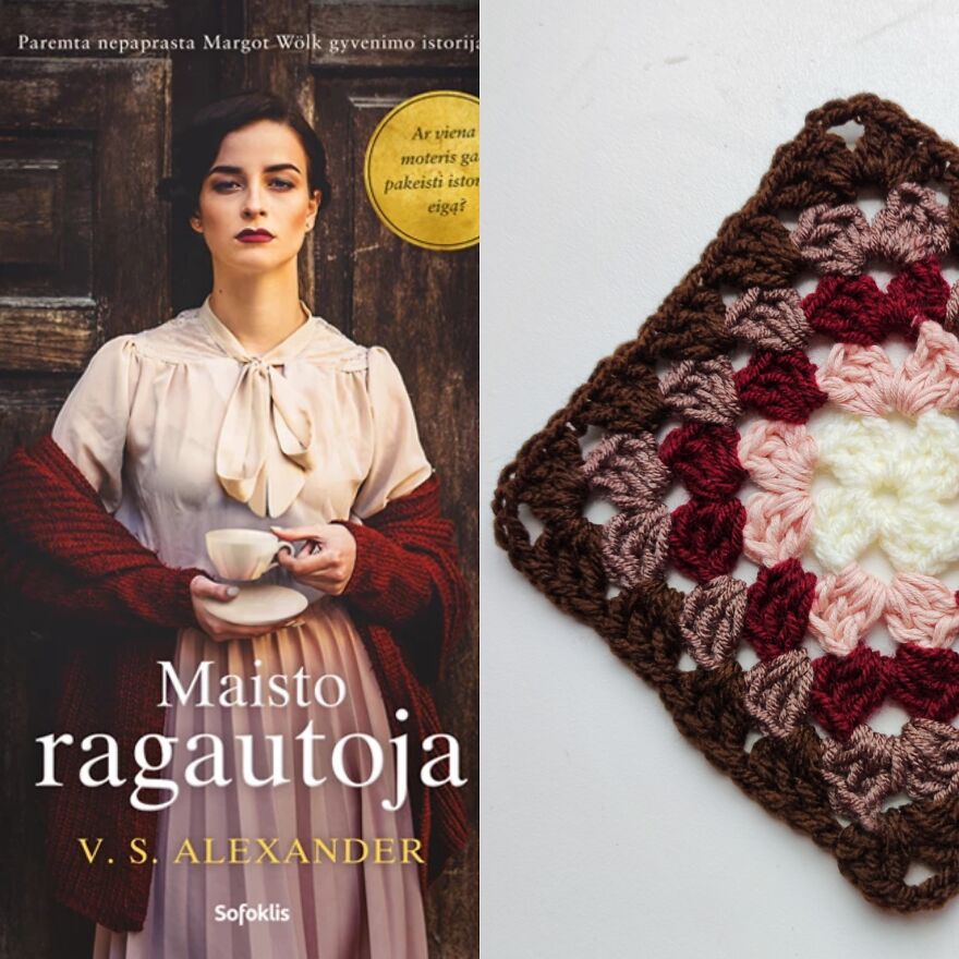 Violeta's Book Blanket, 96 Granny Squares Based On Book Covers