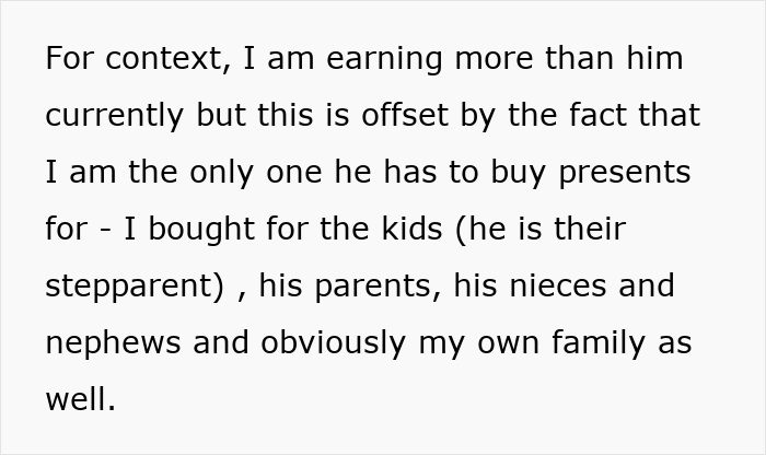 Text excerpt from a woman explaining feeling bad for being ungrateful about husband&rsquo;s gifts shared online, people agree gifts are abhorrent.