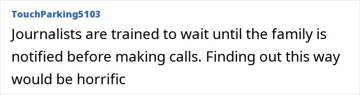 Comment text on a forum discussing how Alex Pretti’s parents learned his fate from a reporter before official family notification. Comment text on a forum discussing how Alex Pretti’s parents learned his fate from a reporter before official family notification.