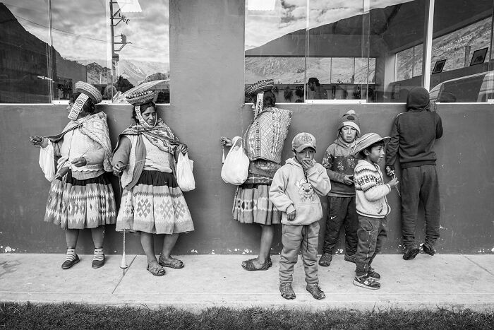 Outside The Weaving Cooperative From The Series 'The Road To Machu Picchu' By Prescott Lassman
