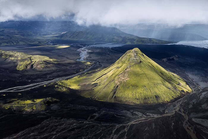 Heart Of The Highlands From The Series 'Iceland From Above' By Artem Postelnikov