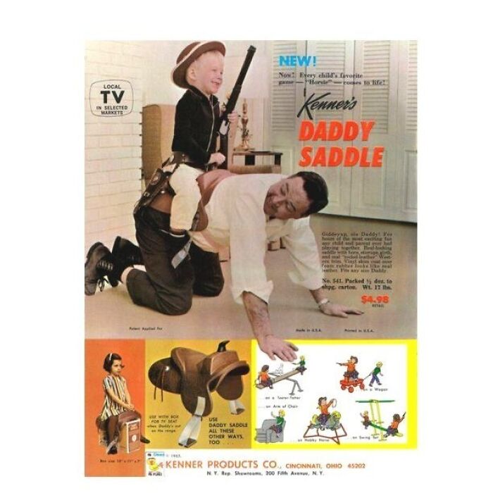 The Daddy Saddle. Now You Can Humiliate Your Dad -- Texas Style! Yee Haw!