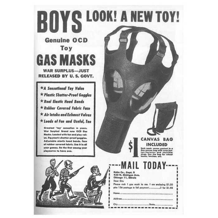 Genuine Ocd Toy Gas Masks -- For Genuine Ocd Kids! Is It Really A "Toy" Or Is It "Genuine War Surplus?