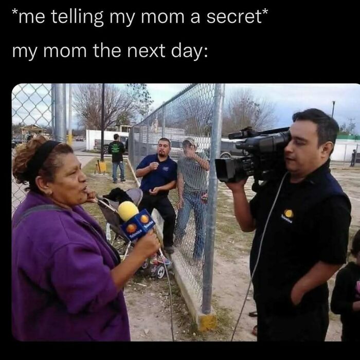 Woman in purple jacket being interviewed on camera outdoors, relatable meme illustrating introvert life situations.