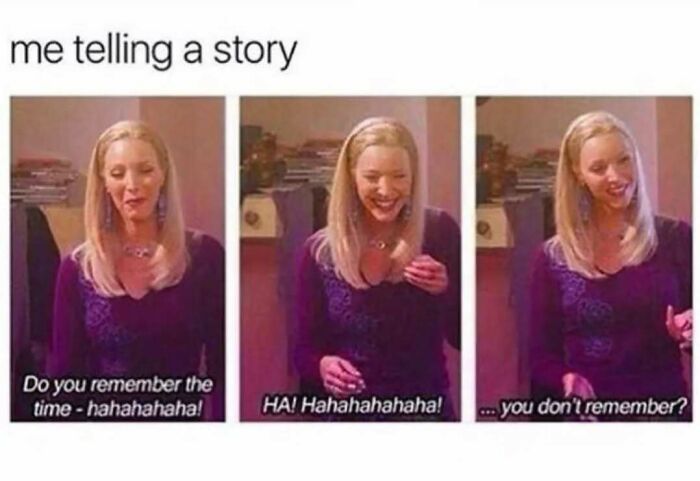 Scene from Friends with character Phoebe telling a funny story, highlighting why Friends remains a timeless classic meme.