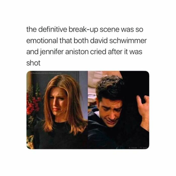Emotional breakup scene from Friends with David Schwimmer and Jennifer Aniston showing why Friends is a timeless classic.