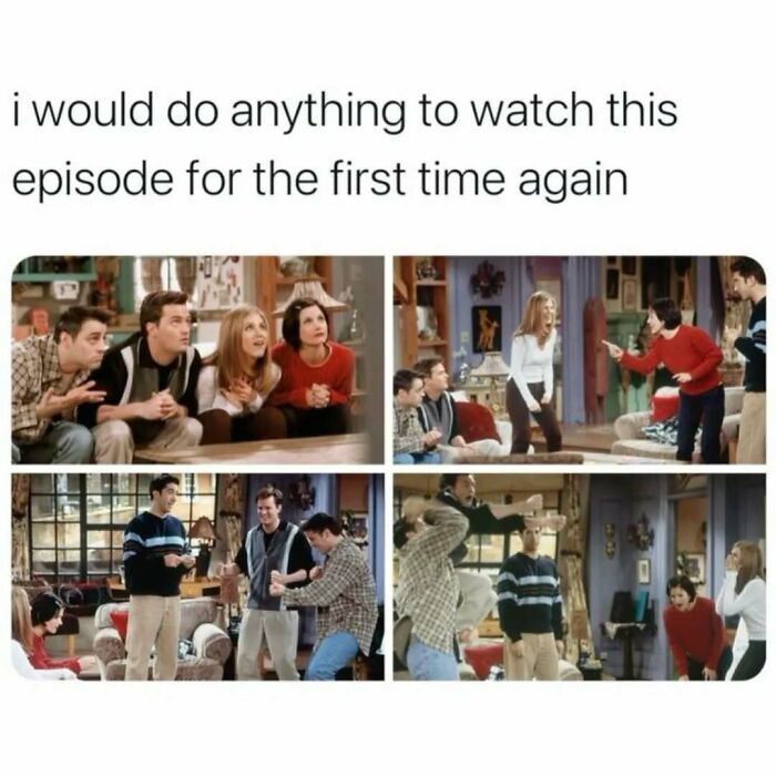 Friends cast in iconic scenes from the sitcom, showing memorable moments that highlight the timeless classic appeal