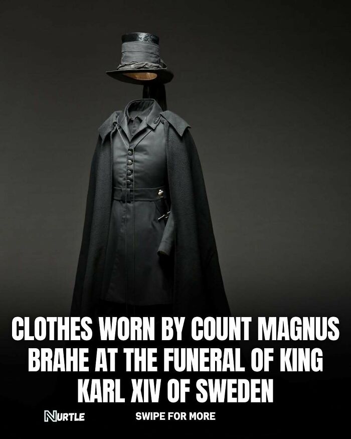 Black vintage clothes worn by Count Magnus Brahe, featured in a collection of random facts for fun to know.