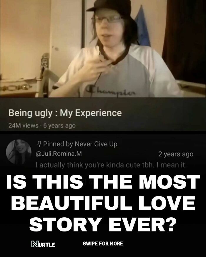 Young person sharing experience about being ugly with a supportive comment, a random facts fun to know moment.