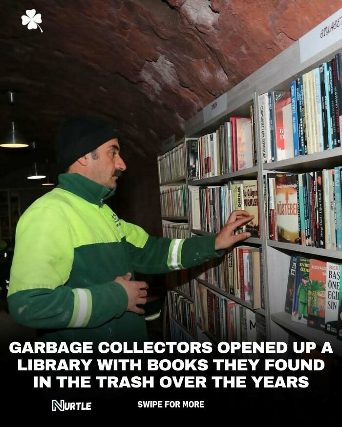 Man in a jacket and hat choosing books from a library shelf, illustrating random facts that are fun to know.